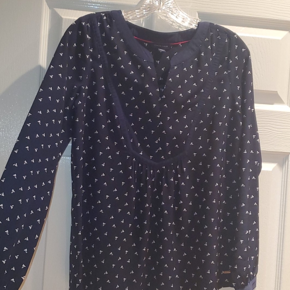 TOMMY HILFIGER Navy Blue Blouse